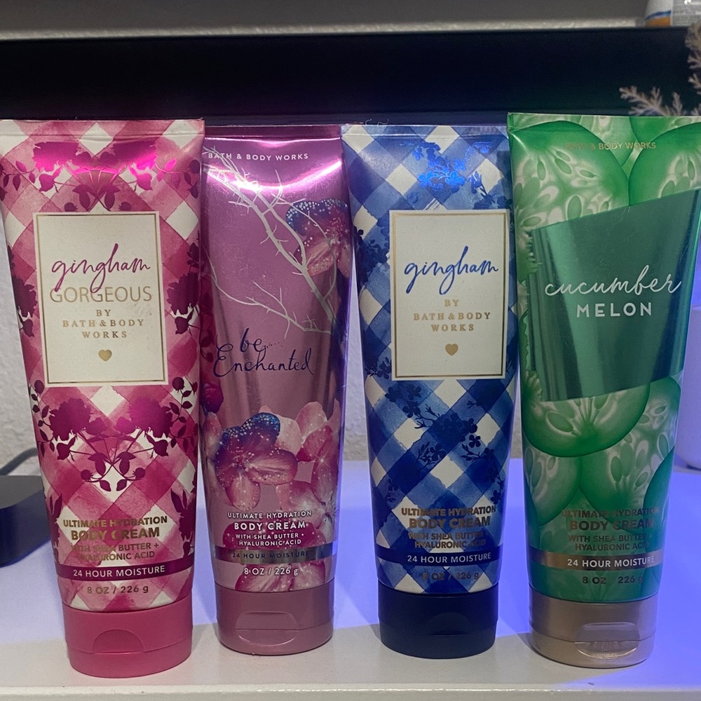 New Bath and Body Works 4 Piece Body Cream Bundle